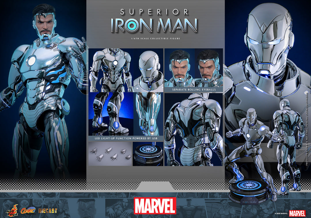 PRE ORDER - Hot Toys Superior Iron Man CMS026D73 -1/6 Scale Collectible Figure