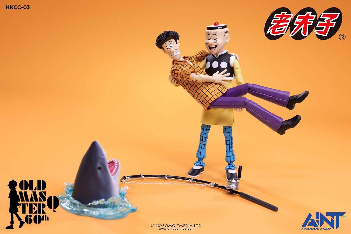 PRE ORDER - AINT Production 1/12 Scale HKCC-03 O Master Q Ms Chan and Mr Chin double set 老夫子60週年 HKCC-03 1/12秦先生及陳小姐套裝