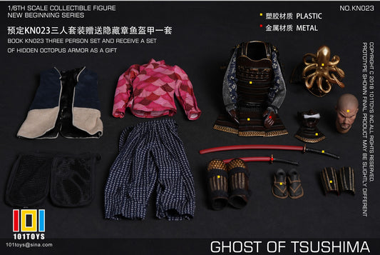101TOYS KN023 1/6 新起點点系列武士三人套装 GHOST OF TSUSHIMA SAMURAI TRIO SET