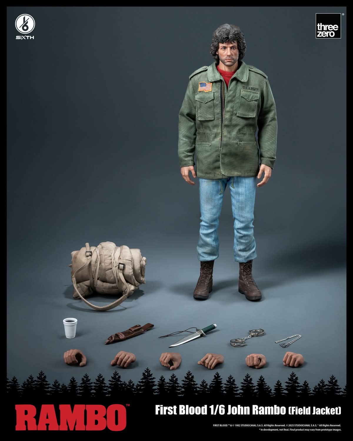 Threezero 3Z0553 1/6 Scale John Rambo (Field Jacket)