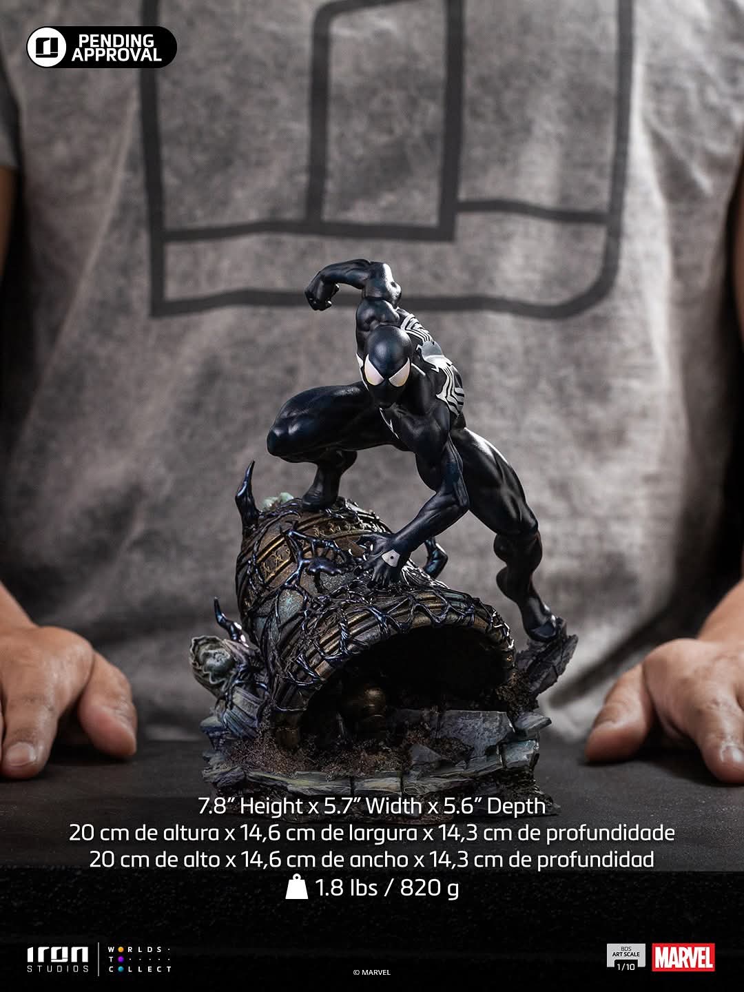 Iron Studios Spiderman Black Costume - Marvel Comics Series #7 - Art Scale 1/10