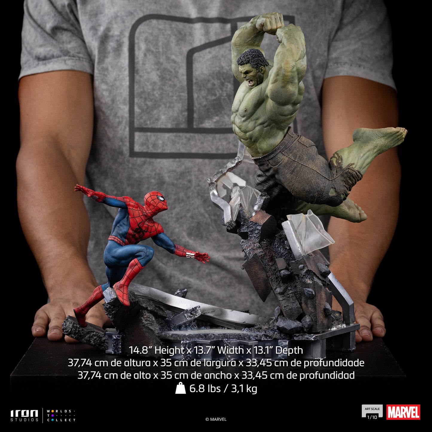 PRE ORDER - Iron Studio Spiderman vs Hulk - Spider-Man: Brand New Day - Art Scale 1/10