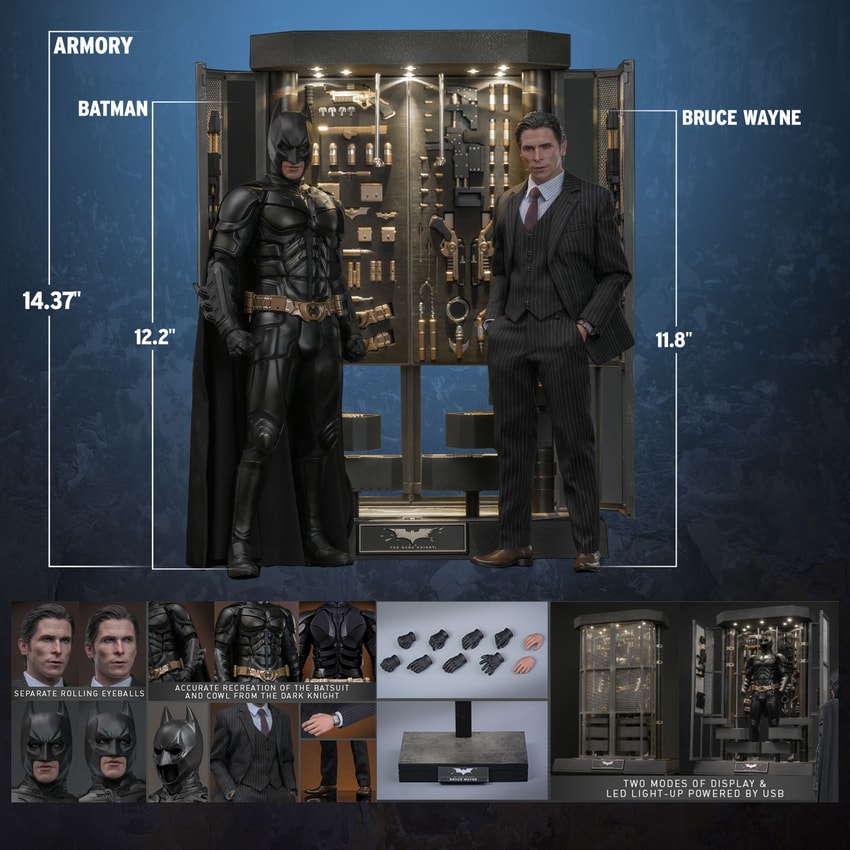 Hot Toys 1/6 Scale Batman Armory with Bruce Wayne 2.0 MMS750