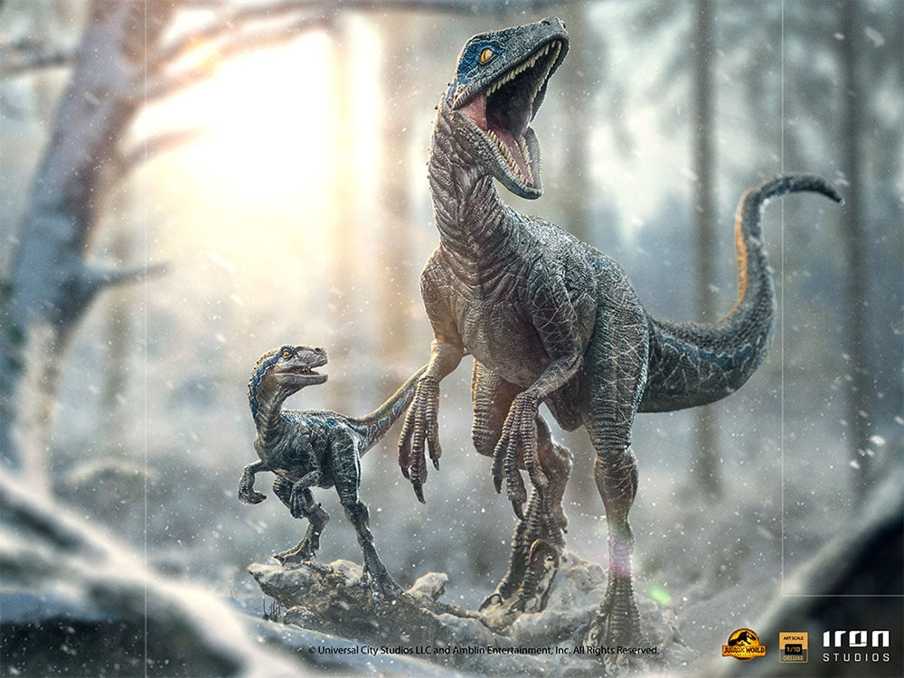 Iron Studios DELUXE Jurassic World: Dominion Blue and Beta 1/10 Art Scale Statue