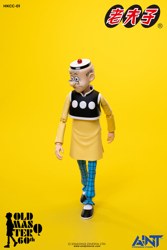 1/12 Scale Old Master Q 60th Anniversary Memorial Edition Action Figure 老夫子 60周年纪念版可动人偶