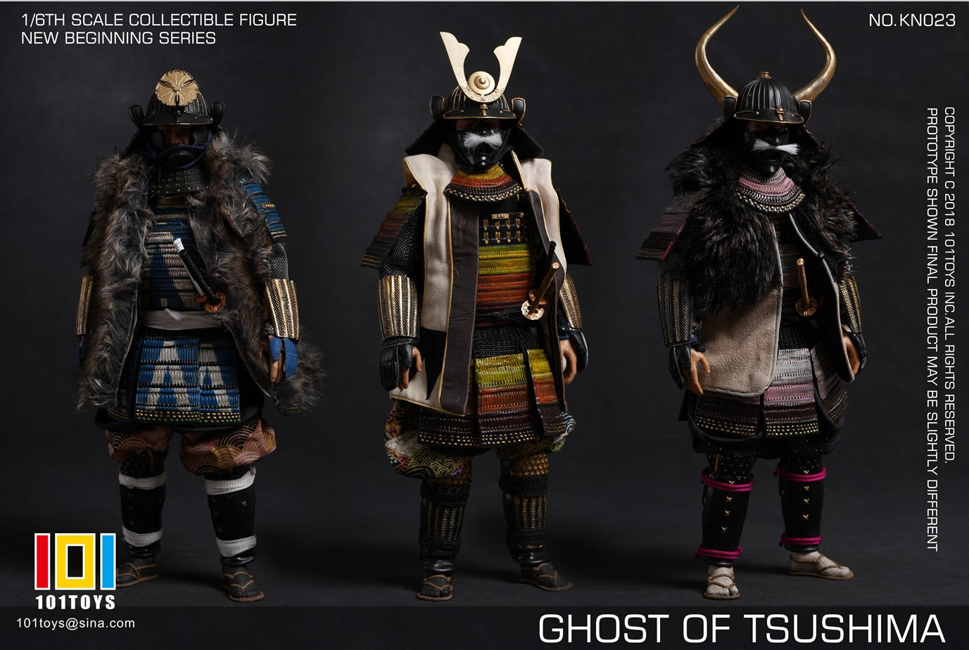 101TOYS KN023 1/6 新起點点系列武士三人套装 GHOST OF TSUSHIMA SAMURAI TRIO SET