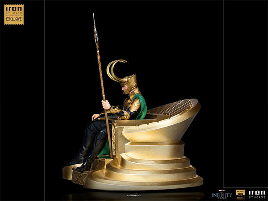 STOCK - Exclusive Iron Studio Loki on Throne Art Scale 1/10