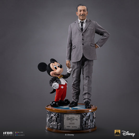PRE ORDER - Iron Studios Walt Disney & Mickey Mouse - Disney Classics - Legacy 1/4 Scale Statue