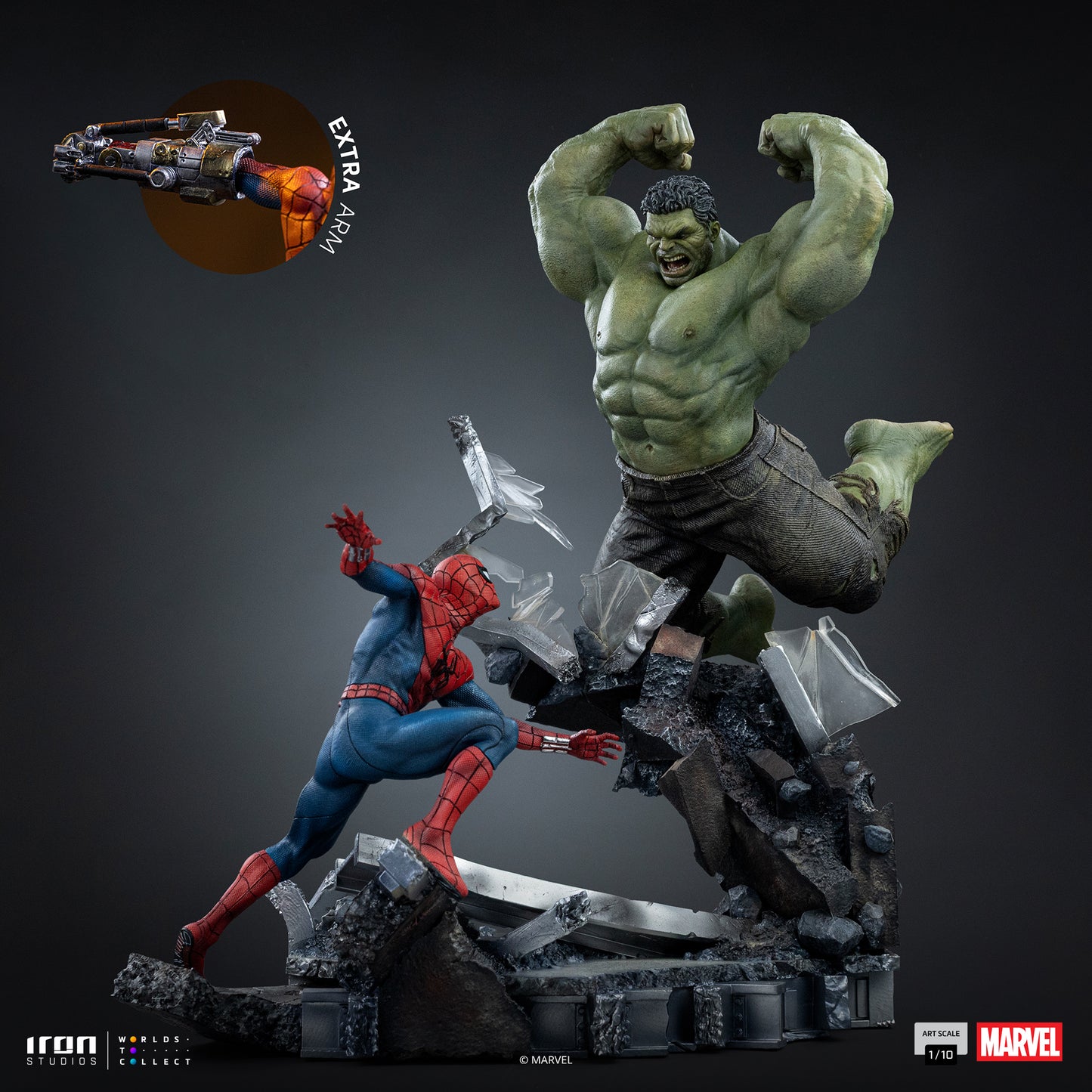 PRE ORDER - Iron Studio Spiderman vs Hulk - Spider-Man: Brand New Day - Art Scale 1/10