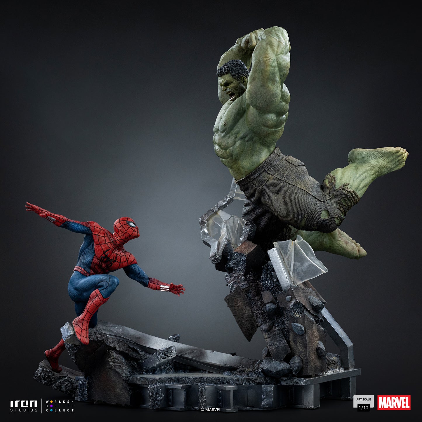 PRE ORDER - Iron Studio Spiderman vs Hulk - Spider-Man: Brand New Day - Art Scale 1/10