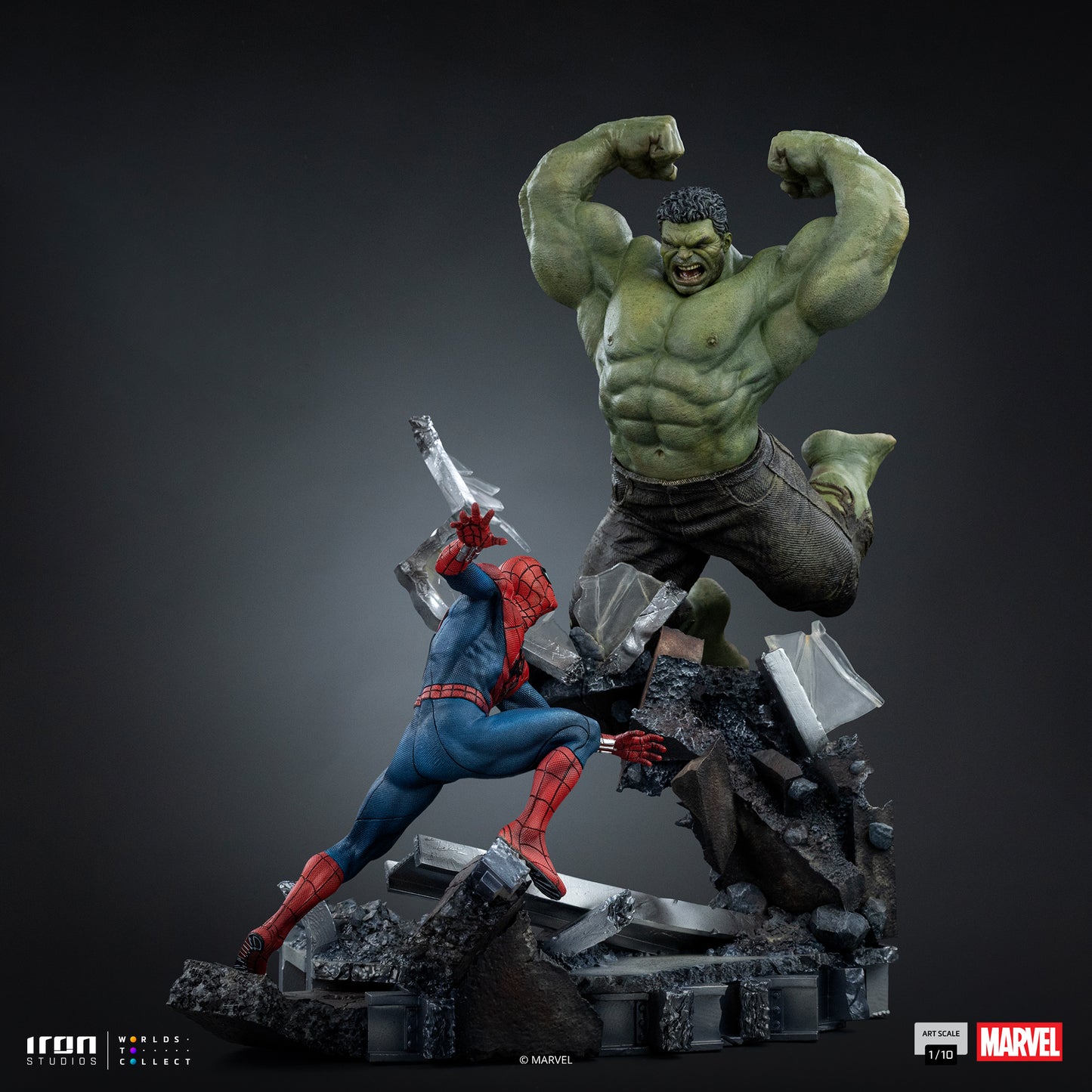 PRE ORDER - Iron Studio Spiderman vs Hulk - Spider-Man: Brand New Day - Art Scale 1/10