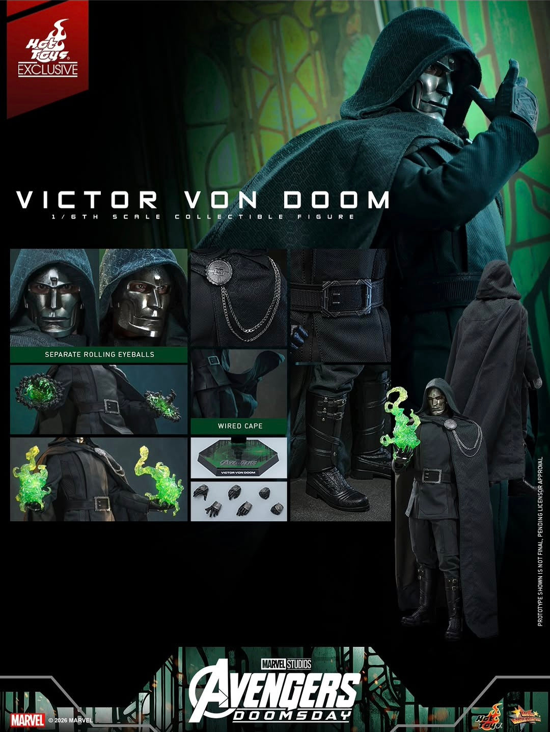 PRE ORDER - Hot Toys EXCLUSIVE - Avengers: Doomsday Victor Von Doom MMS902 -1/6 Scale Collectible Figure
