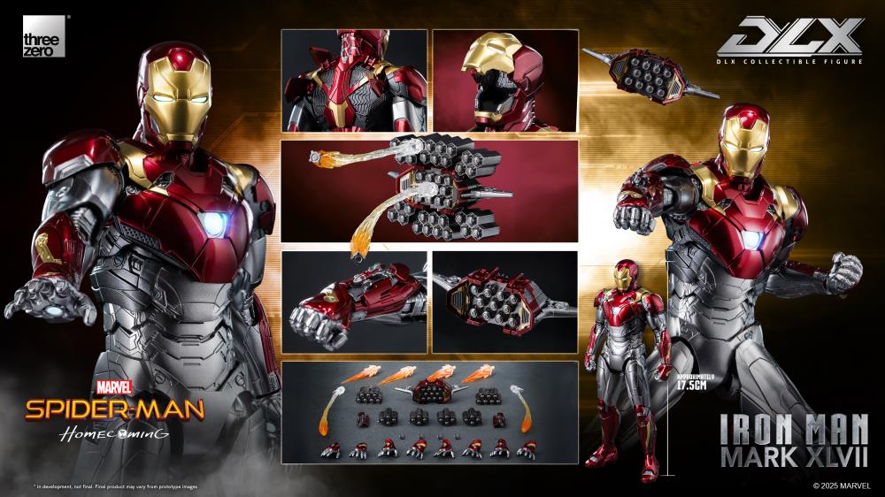 Threezero Spiderman: Homecoming DLX Iron Man Mark 47 1/12 Scale Action Figure