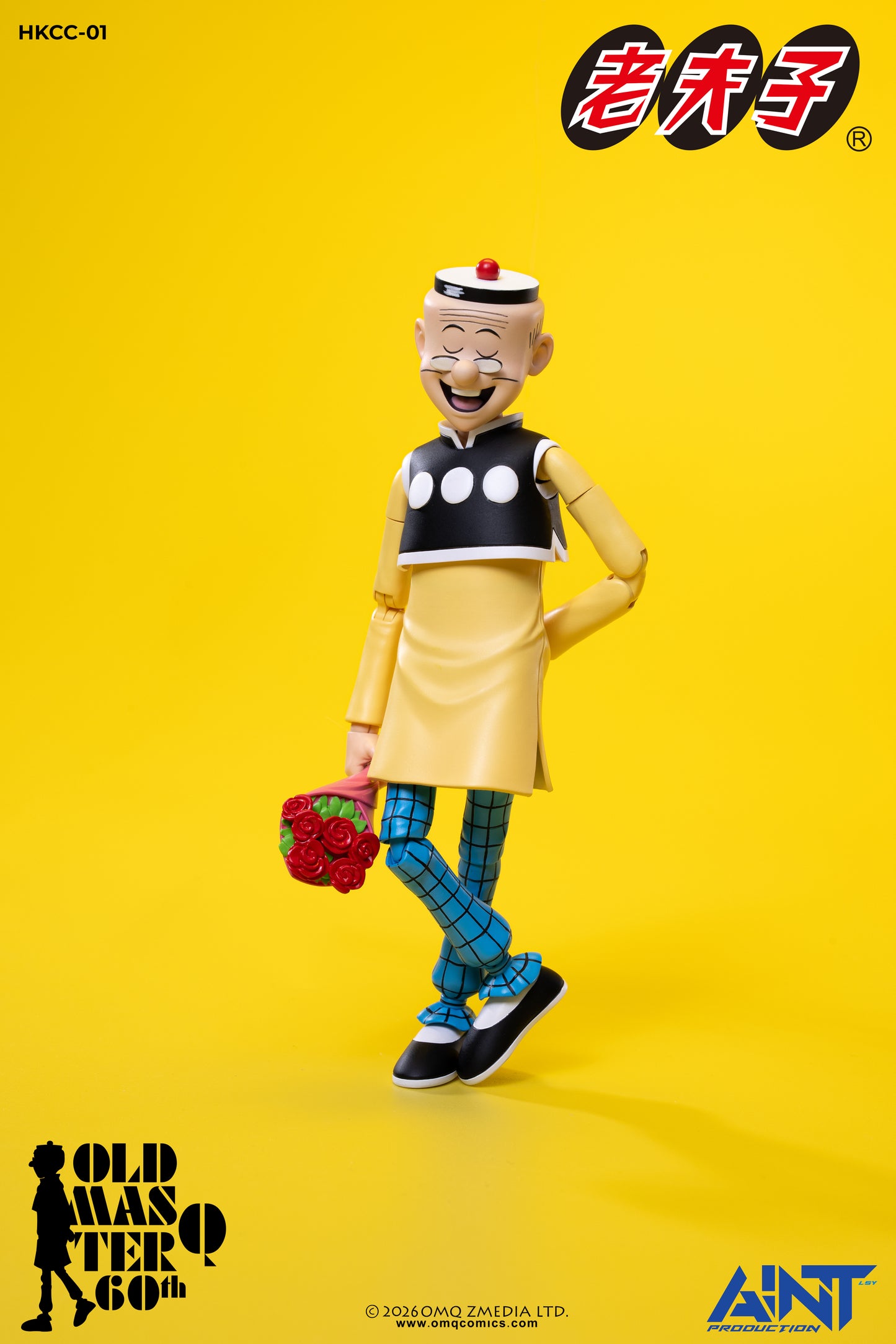 1/12 Scale Old Master Q 60th Anniversary Memorial Edition Action Figure 老夫子 60周年纪念版可动人偶