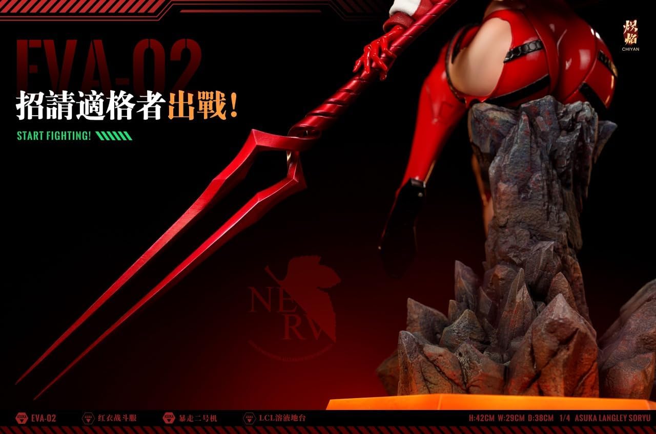 CHIYAN Studio 1/4 Scale Soryu Asuka Langley Figure Garage Kit Scene Pedestal Eva