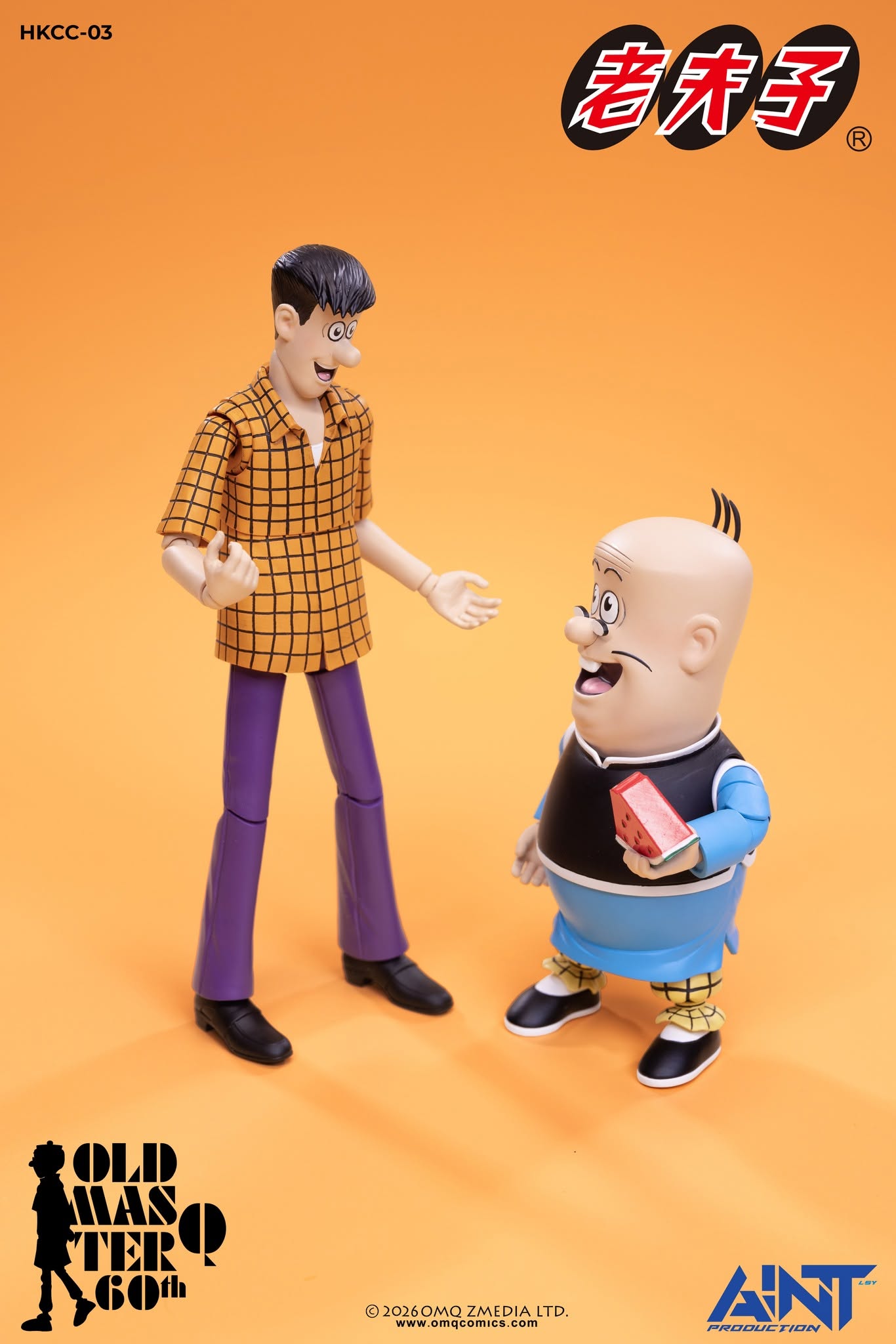 PRE ORDER - AINT Production 1/12 Scale HKCC-03  O Master Q Ms Chan and Mr Chin double set 老夫子60週年 HKCC-03 1/12秦先生及陳小姐套裝