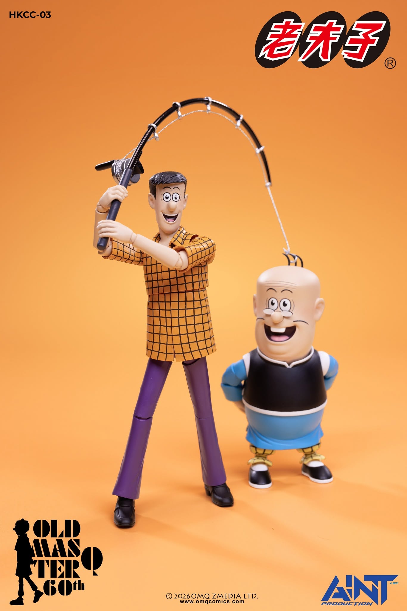 PRE ORDER - AINT Production 1/12 Scale HKCC-03  O Master Q Ms Chan and Mr Chin double set 老夫子60週年 HKCC-03 1/12秦先生及陳小姐套裝