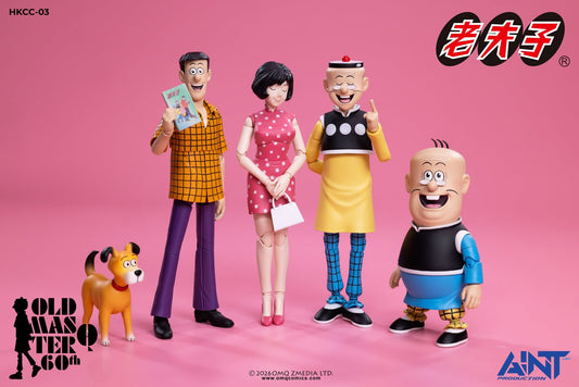 PRE ORDER - AINT Production 1/12 Scale HKCC-03  O Master Q Ms Chan and Mr Chin double set 老夫子60週年 HKCC-03 1/12秦先生及陳小姐套裝