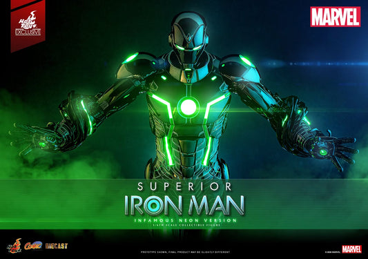 PRE ORDER - Hot Toys EXCLUSIVE - Superior Iron Man (Infamous Neon Version) CMS036D83 -1/6 Scale Collectible Figure