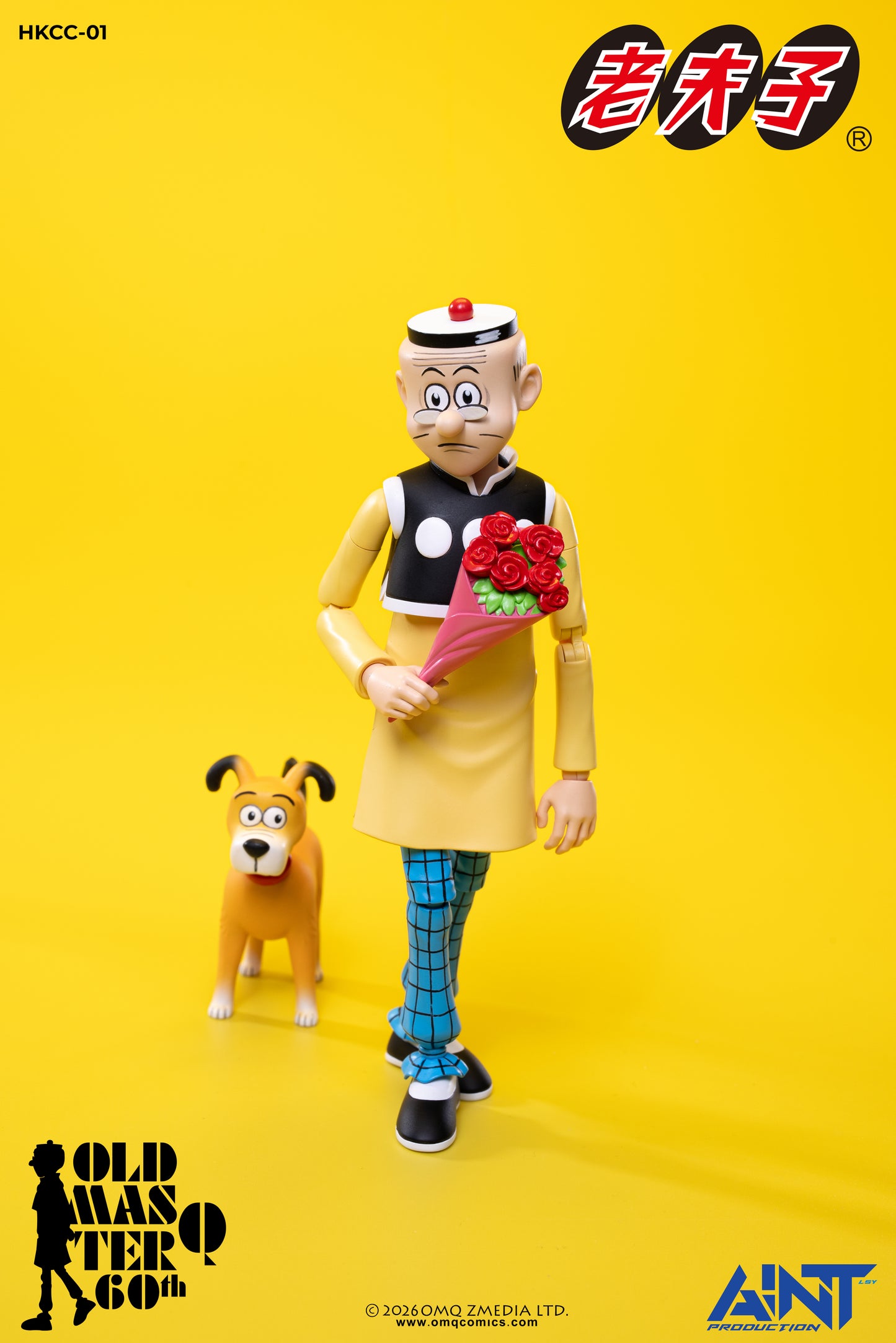 1/12 Scale Old Master Q 60th Anniversary Memorial Edition Action Figure 老夫子 60周年纪念版可动人偶
