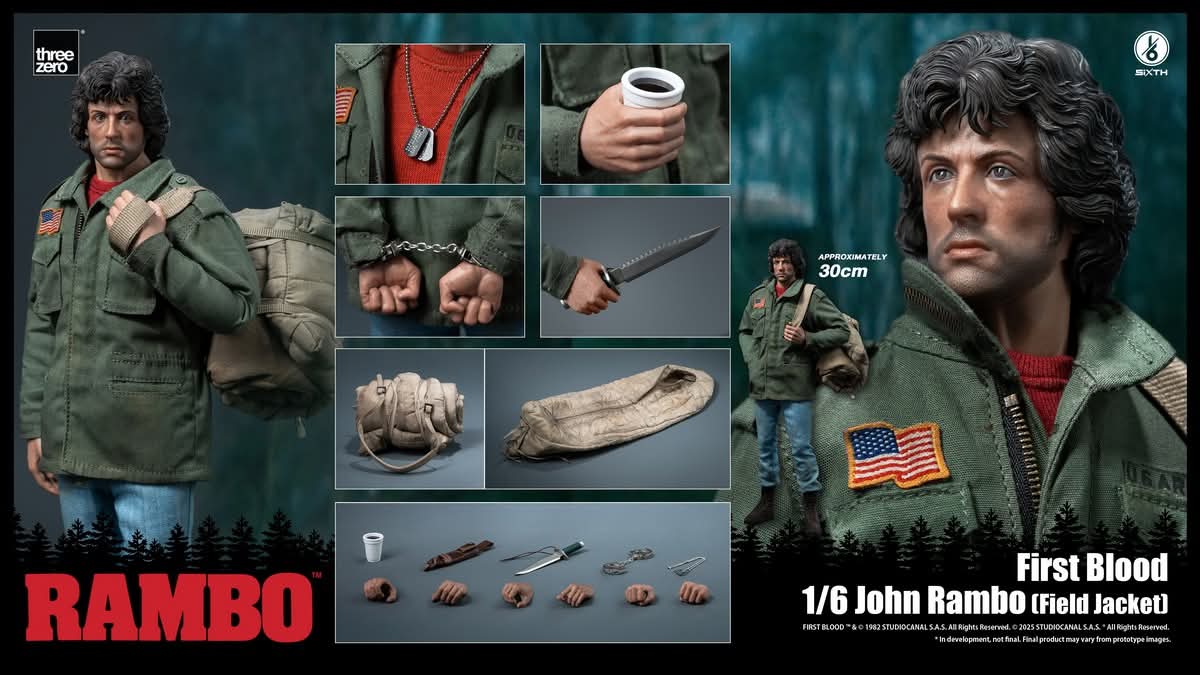 Threezero 3Z0553 1/6 Scale John Rambo (Field Jacket)