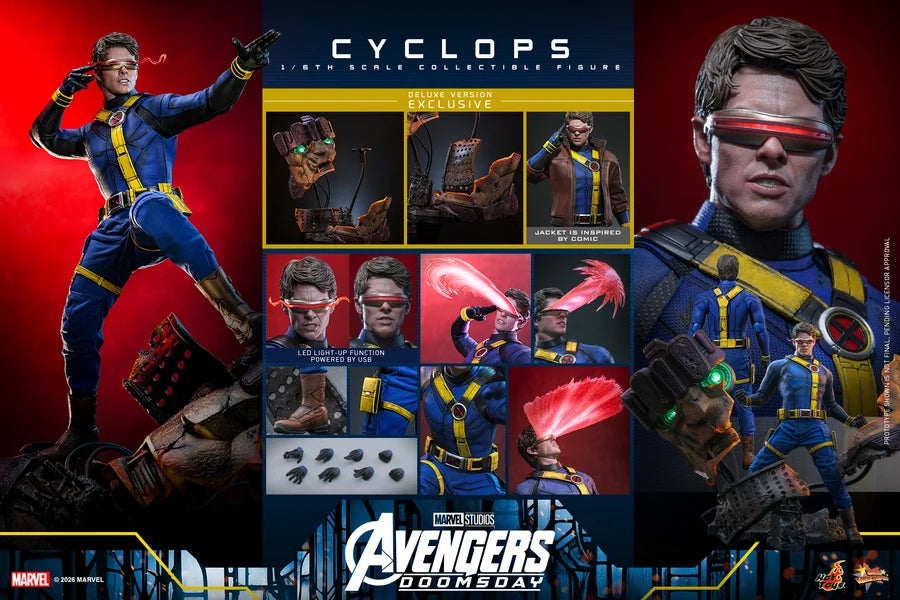 PRE ORDER - Hot Toys MMS909 - Avengers: Doomsday - 1/6 scale Cyclops Collectible Figure (Deluxe Version)