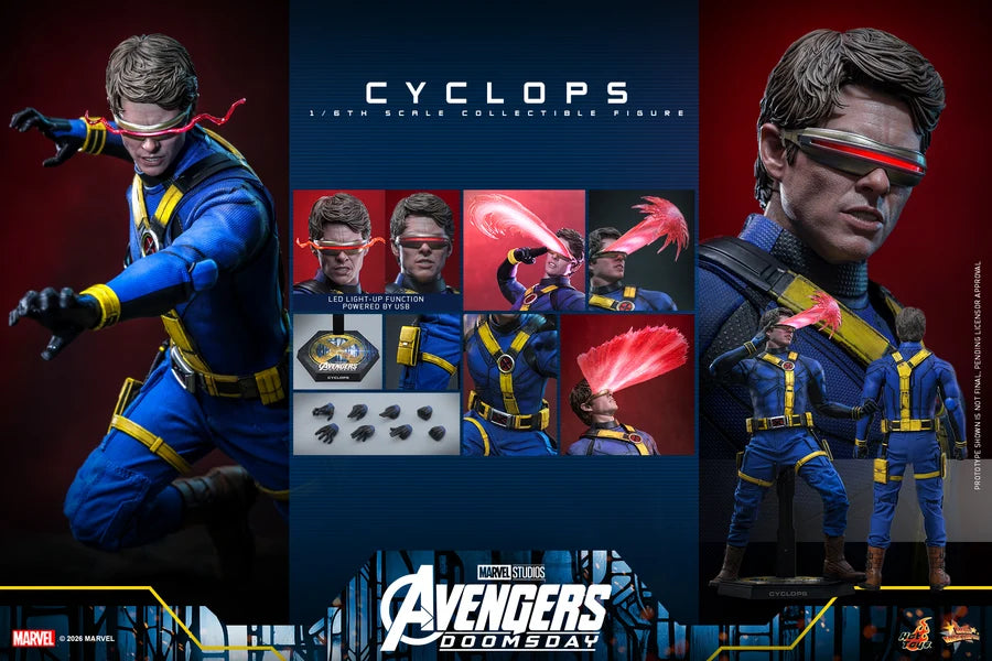 PRE ORDER - Hot Toys MMS908 - Avengers: Doomsday - 1/6 scale Cyclops Collectible Figure