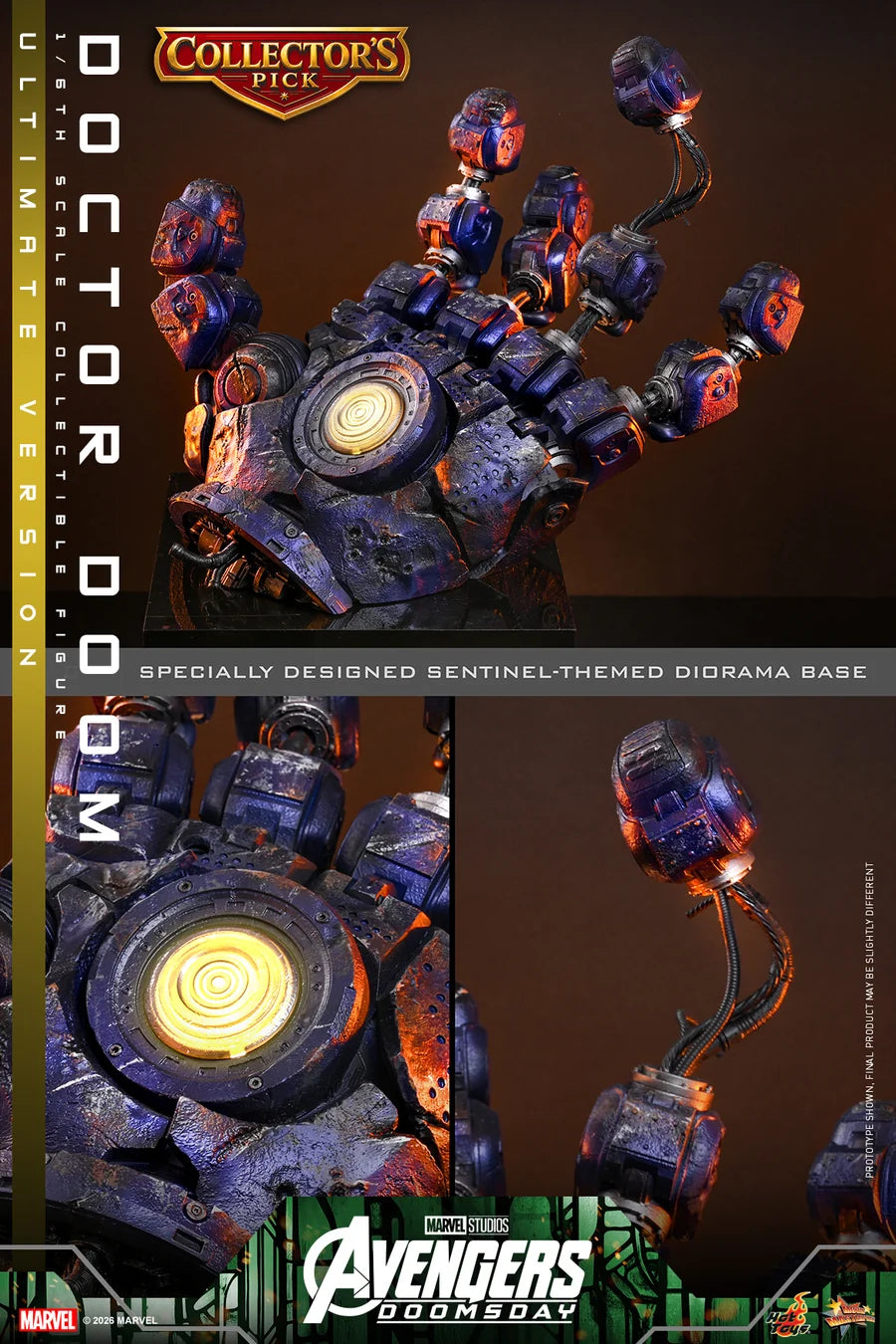 PRE ORDER - Hot Toys MMS907 – Avengers: Doomsday - 1/6 scale Doctor Doom (Ultimate Version) Collectible Figure