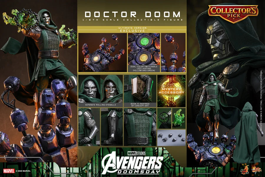 PRE ORDER - Hot Toys MMS907 – Avengers: Doomsday - 1/6 scale Doctor Doom (Ultimate Version) Collectible Figure