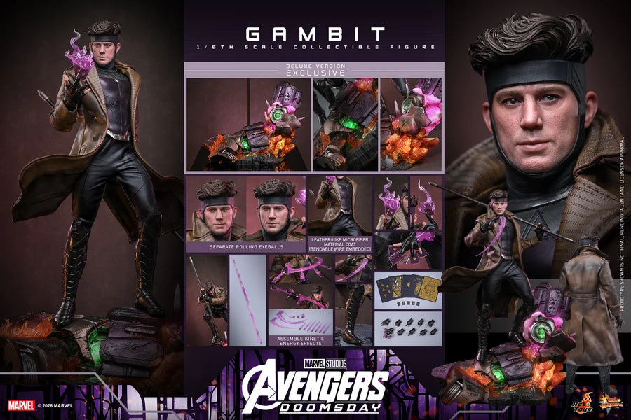 PRE ORDER - Hot Toys MMS911 – Avengers: Doomsday - 1/6 scale Gambit (Deluxe Version) Collectible Figure