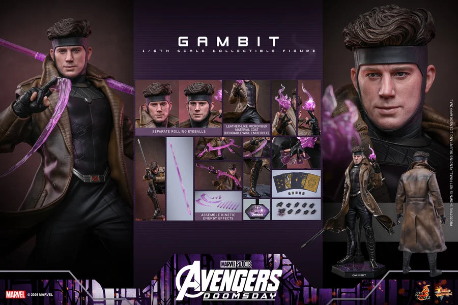 PRE ORDER - Hot Toys MMS910 – Avengers: Doomsday - 1/6 scale Gambit Collectible Figure