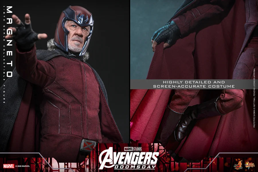 PRE ORDER - Hot Toys MMS912 - Avengers: Doomsday - 1/6 scale Magneto Collectible Figure