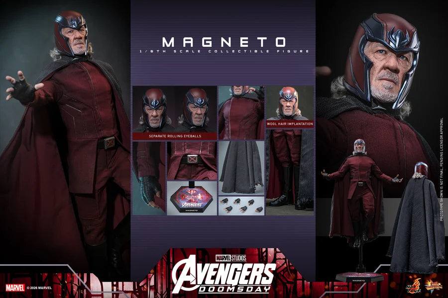 PRE ORDER - Hot Toys MMS912 - Avengers: Doomsday - 1/6 scale Magneto Collectible Figure