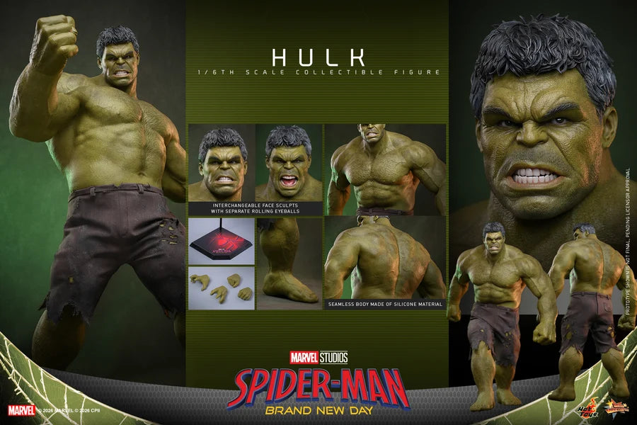 PRE ORDER - Hot Toys MMS905 – Spider-Man: Brand New Day - 1/6 scale Hulk Collectible Figure