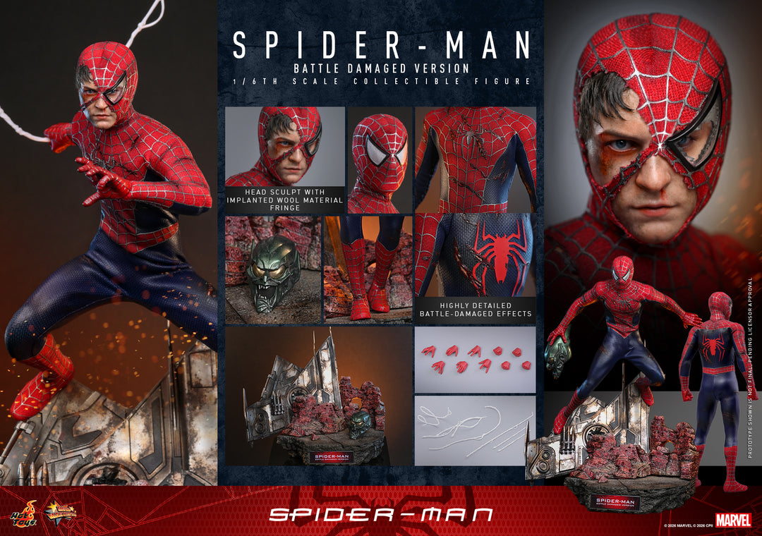 Hot Toys MMS859 - Spider-Man - 1/6th scale Spider-Man (Battle Damaged Version) Collectible Figure