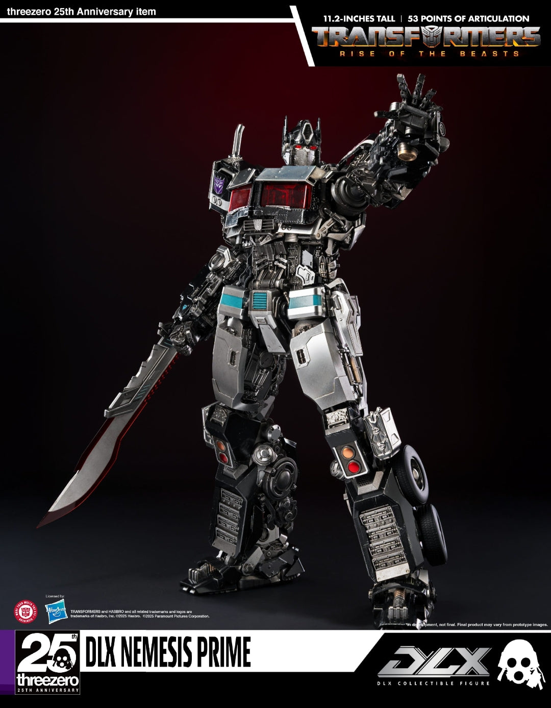 Threezero Transformer DLX Nemesis Prime Rise of the Beast