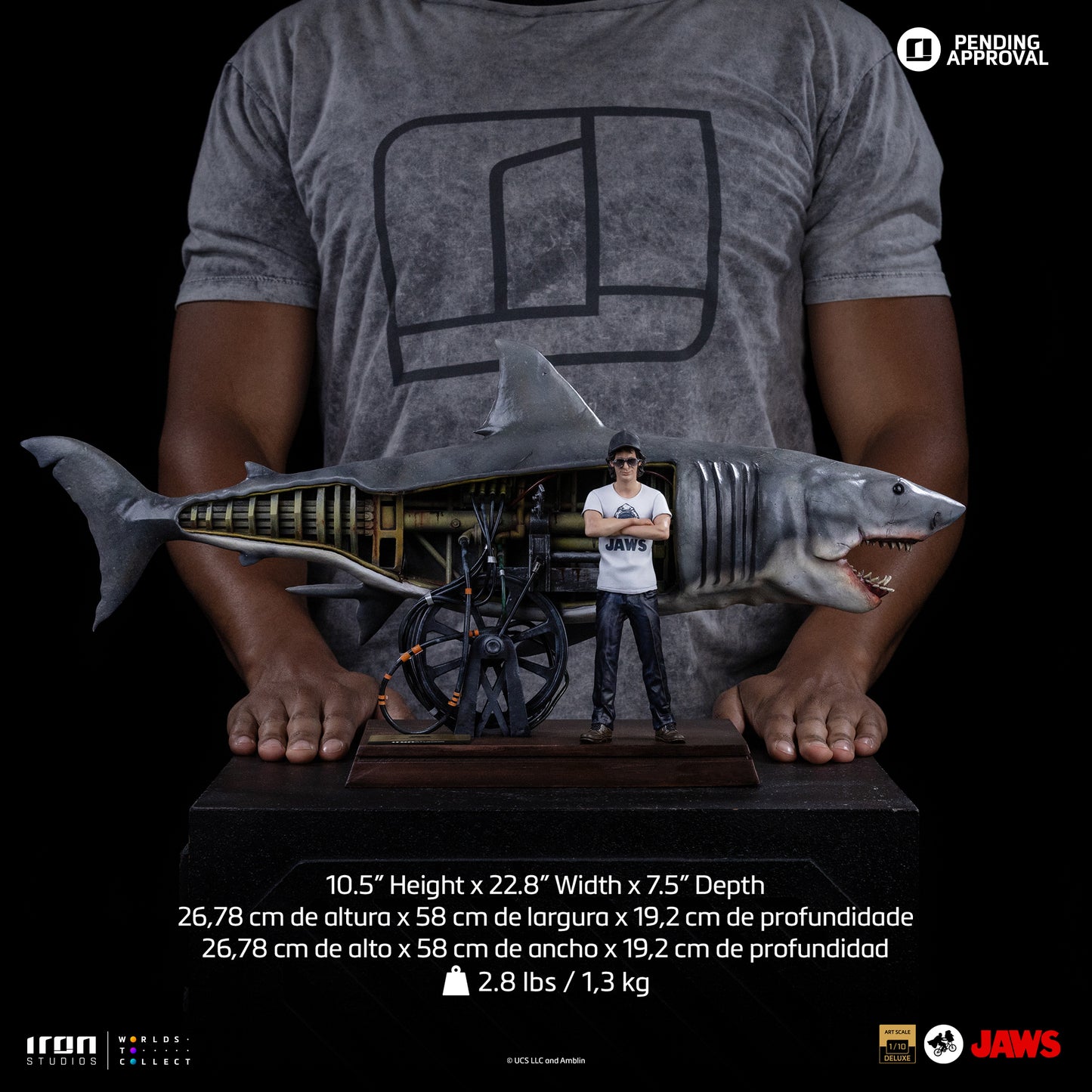 Iron Studio Steven Spielberg (Jaws 50th Anniversary) - Jaws - Art Scale 1/10 Statue