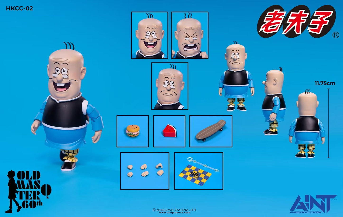 PRE ORDER - AINT Production 1/12 Scale Old Master Q series HKCC-02 Big Potato 老夫子60週年 HKCC-02 1/12 大蕃薯