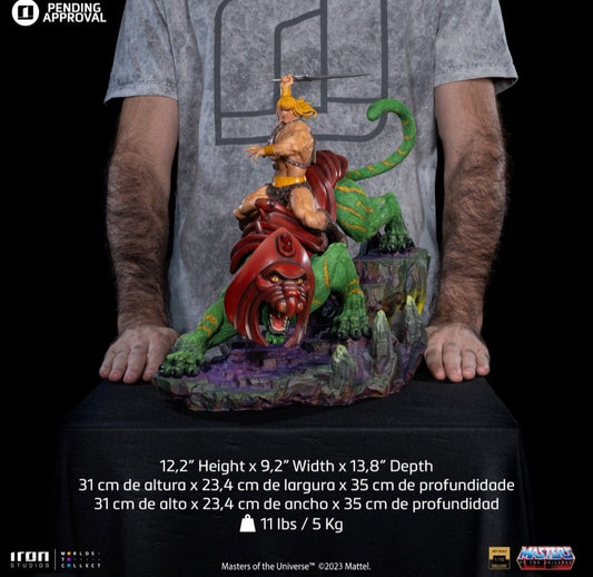 Iron Studio He Man and Battle Cat Deluxe - Masters of the Universe - Art Scale 1/10 Statue