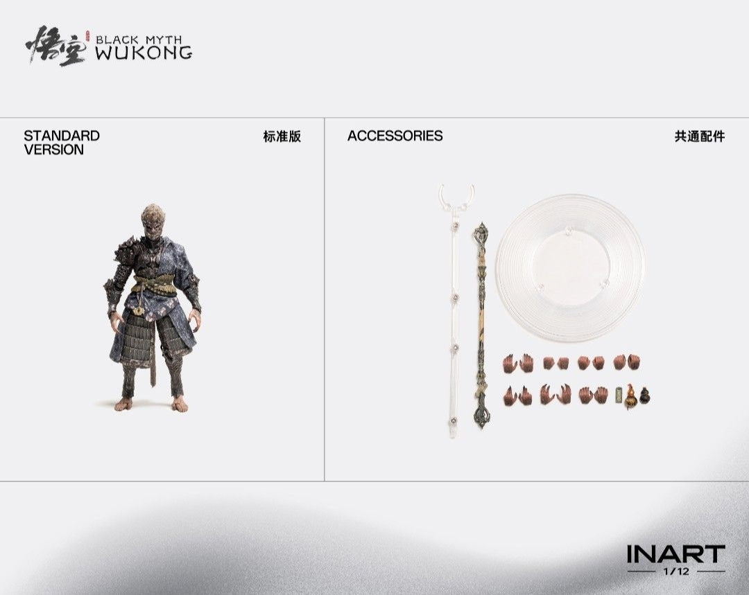 Inart 1/12 黑神话 悟空 天命人青铜套 Black Myth Monkey King The Destined in One Bronze Armor Set