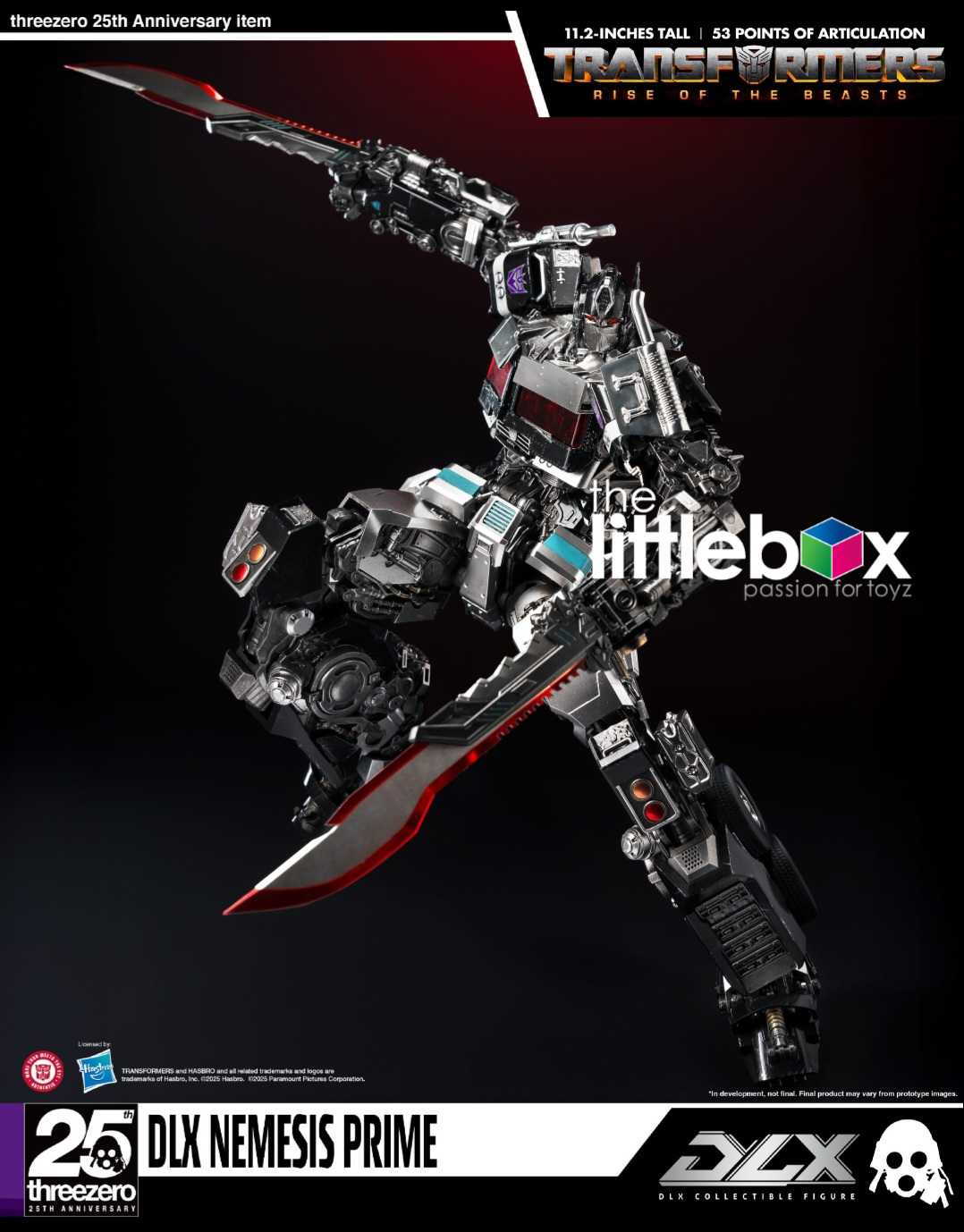 Threezero Transformer:  DLX Nemesis Prime Rise of the Beasts