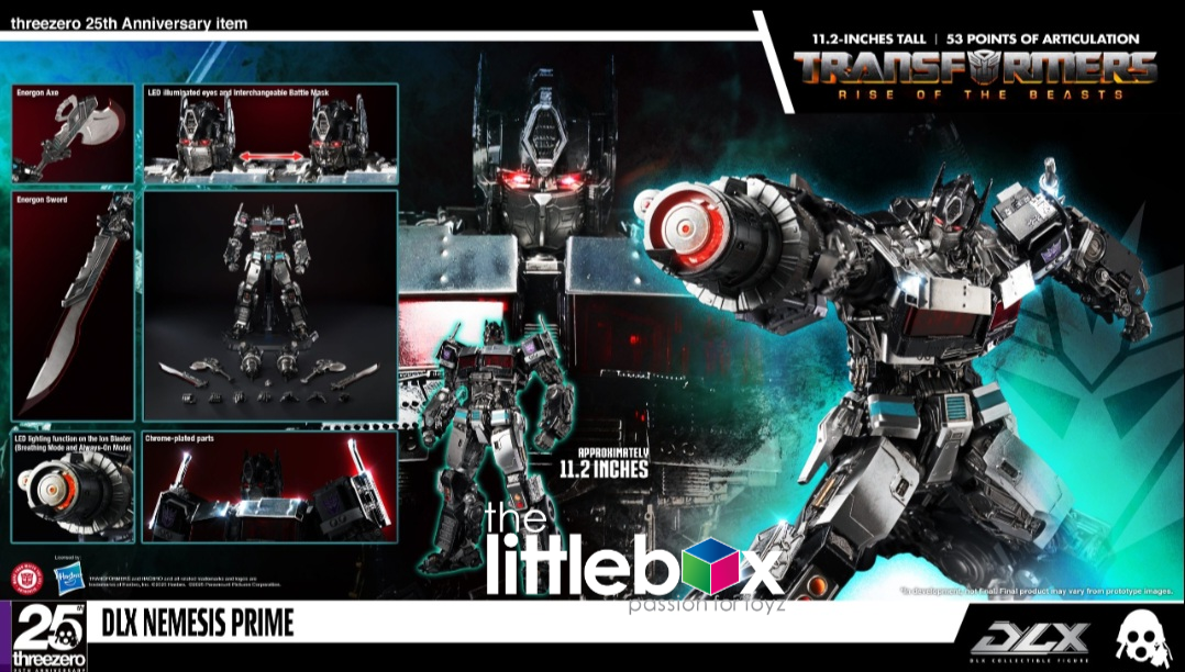 Threezero Transformer:  DLX Nemesis Prime Rise of the Beasts