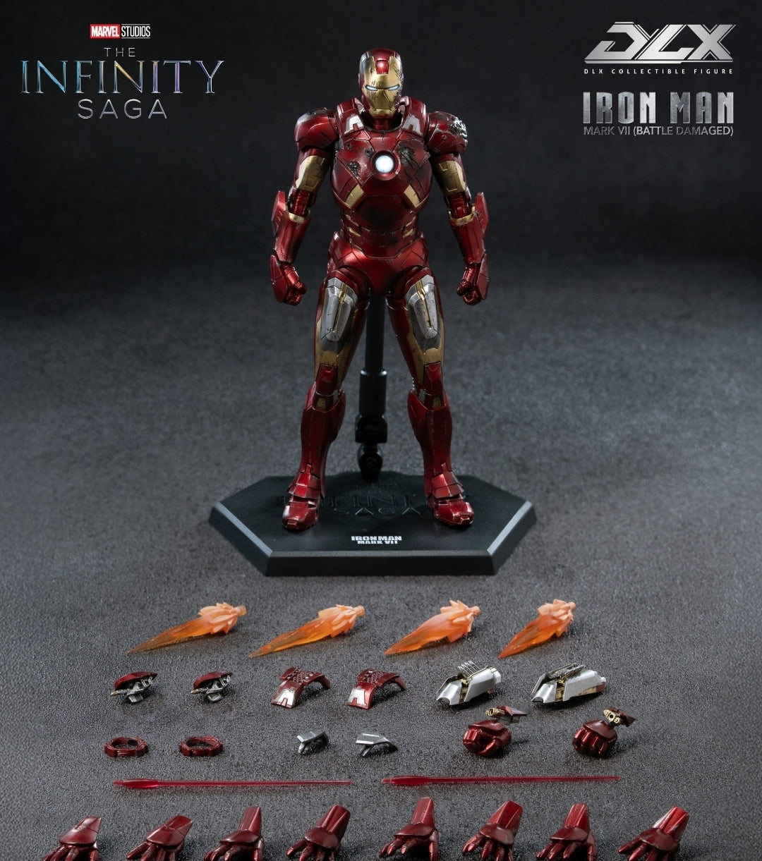 Threezero Dlx Iron Man Mark 7 Battle Damaged