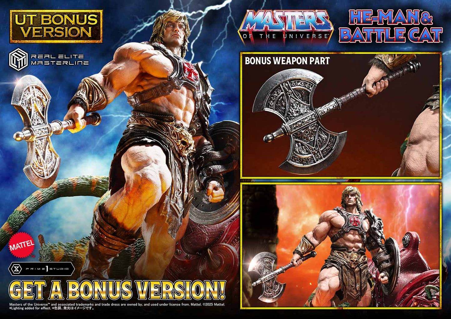 Prime 1 Studio Master of the Universe - He Man and Battle Cat REMMOU-01UTS