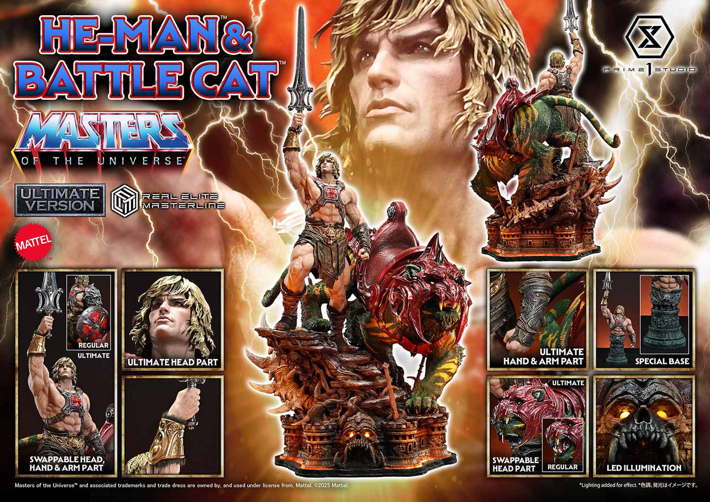 Prime 1 Studio Master of the Universe - He Man and Battle Cat REMMOU-01UTS