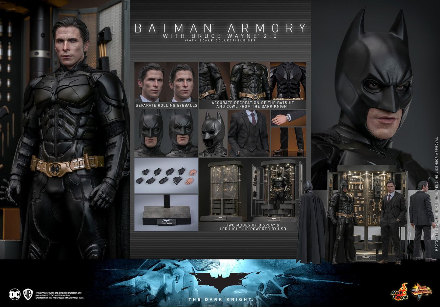 Hot Toys 1/6 Scale Batman Armory with Bruce Wayne 2.0 MMS750