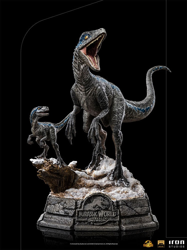 Iron Studio Blue and Beta Deluxe 1/10 Scale Jurassic World Dominion Dinosaur