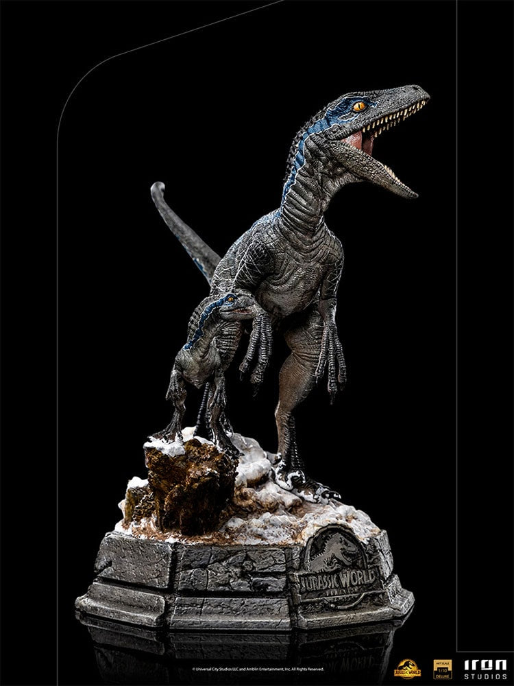 Iron Studio Blue and Beta Deluxe 1/10 Scale Jurassic World Dominion Dinosaur