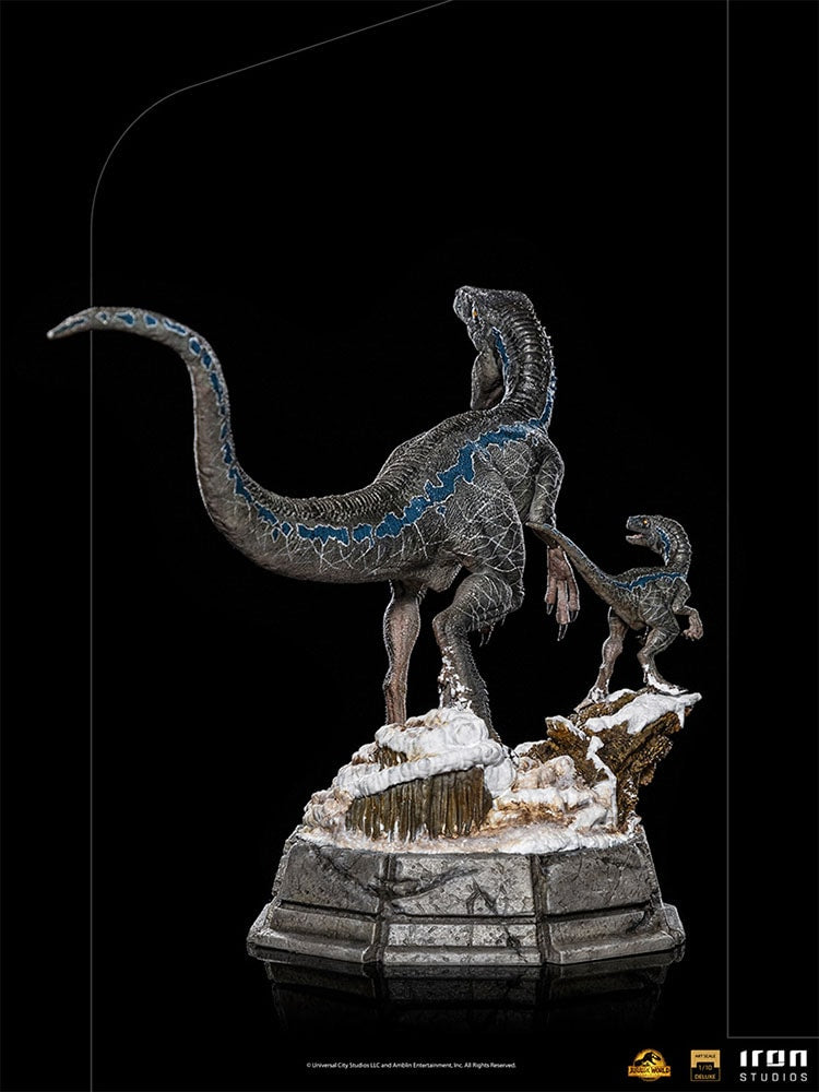Iron Studio Blue and Beta Deluxe 1/10 Scale Jurassic World Dominion Dinosaur