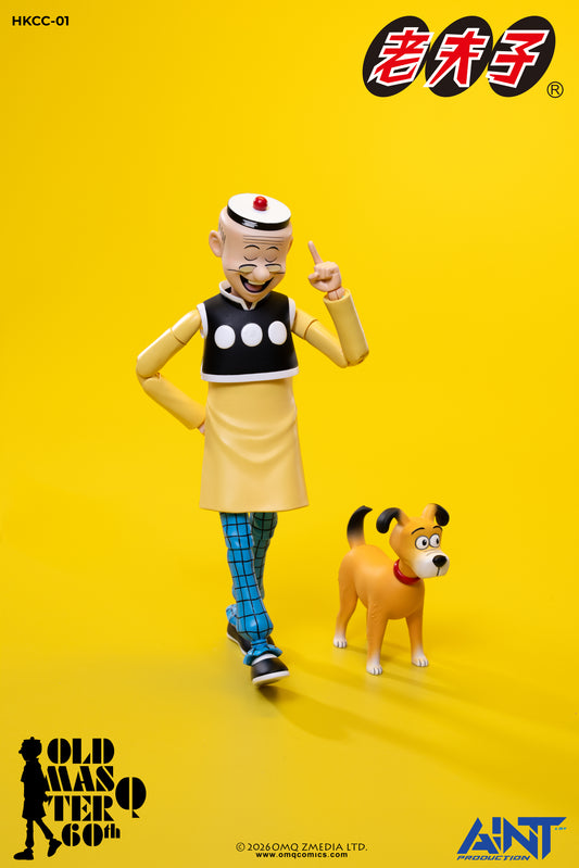 1/12 Scale Old Master Q 60th Anniversary Memorial Edition Action Figure 老夫子 60周年纪念版可动人偶